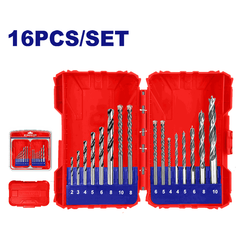 картинка Набор сверл 16шт от ТМ EMTOP