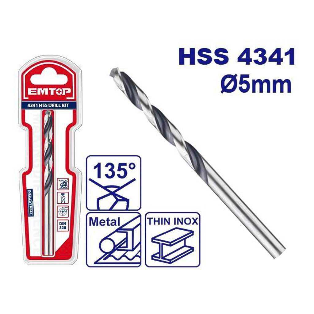 картинка Сверло по металлу HSS 4341 от ТМ EMTOP