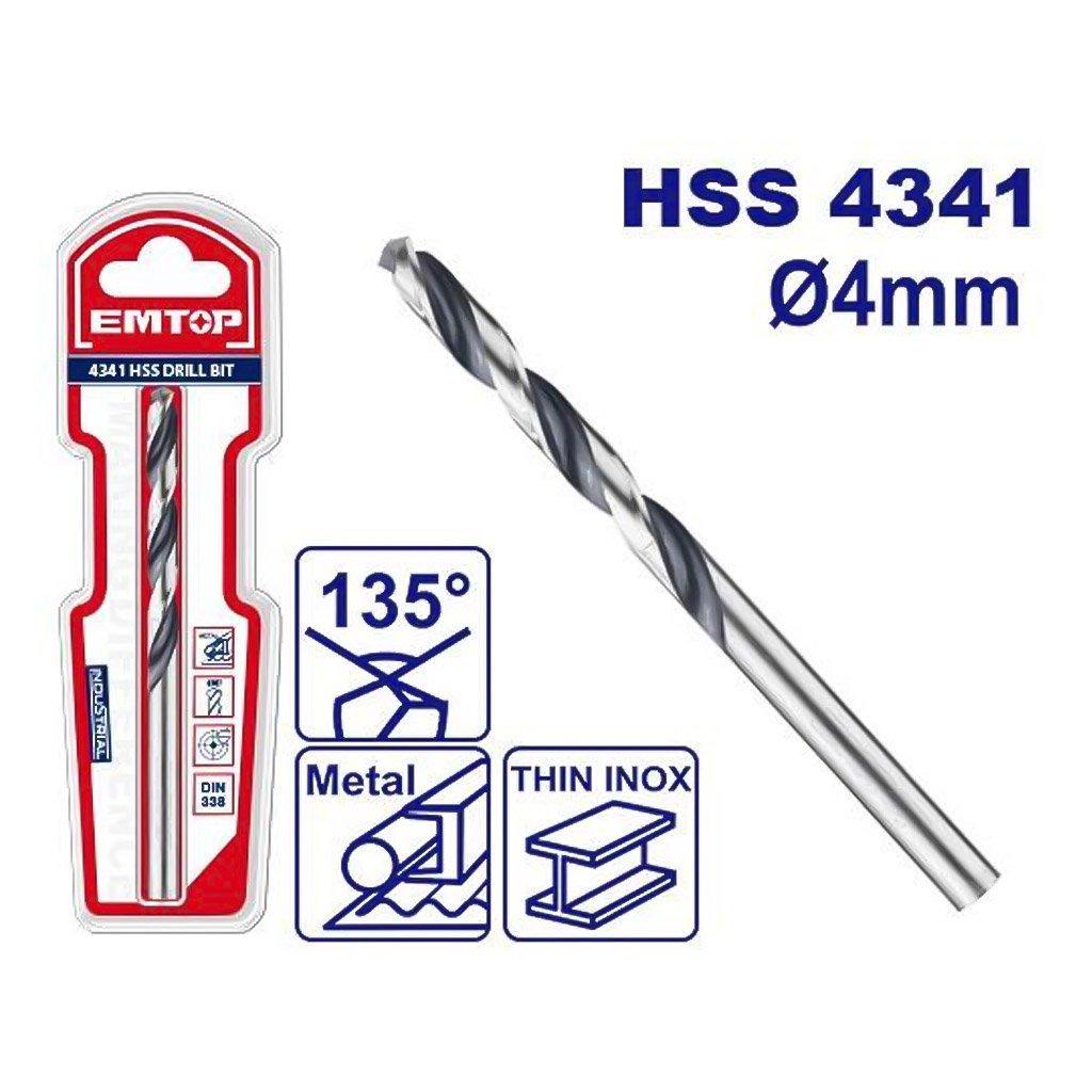 картинка Сверло по металлу HSS 4341 от ТМ EMTOP