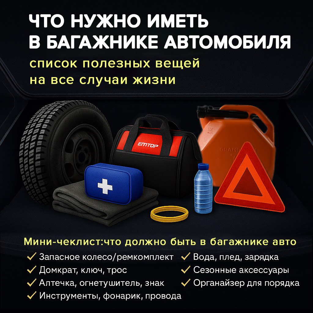 Что нужно иметь в багажнике автомобиля?