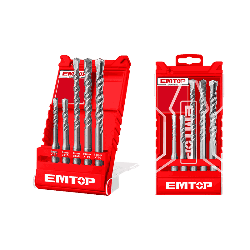 картинка Набор буров SDS Plus 5шт от ТМ EMTOP